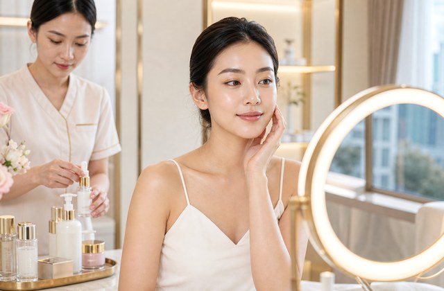星月美容肤色焕亮真人示意图